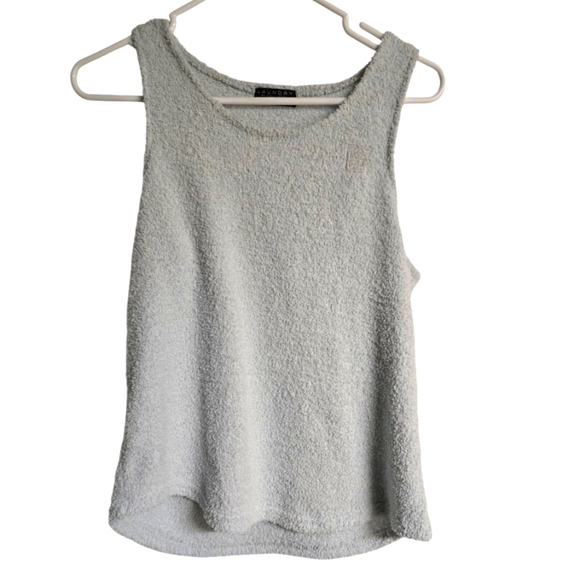 Laundry By Shelli Segal Gray Sleeveless Tank Top Cozy Size Medium - Picture 1 of 5